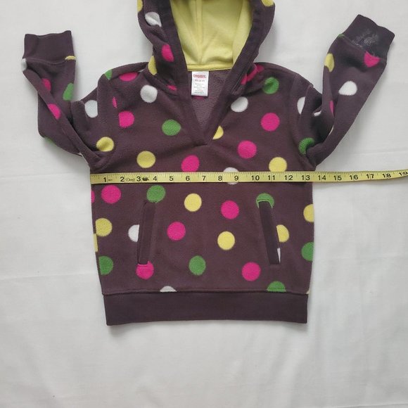 Gymboree Kids Girl's Black/Multi Microfleece Polka Dot Pullover Hoodie Size XS - Picture 6 of 8
